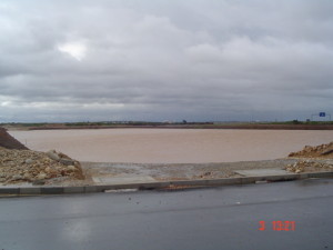 04 - Storm Water for Coega Industrial Zone 2 - Attenuation Pond in Full Working Operation During Floods of August 2006