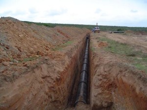 07 - Chatty Extension 12 & 13 - Bulk Sewer - Fibre Cement Sewer Line Installed