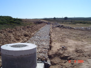 11 - Chatty Extension 12 & 13 - Bulk Sewer - Gabion Protection Over Sewer in Flood Plane Area