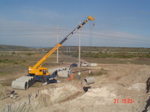 13 - CDC Zone 5 - Attenuation Pond Outlet Pipe Laying