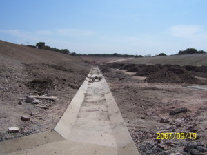 15 - CDC Zone 5 - Attenuation Pond Low-Flow Channel Constructin at Outlet